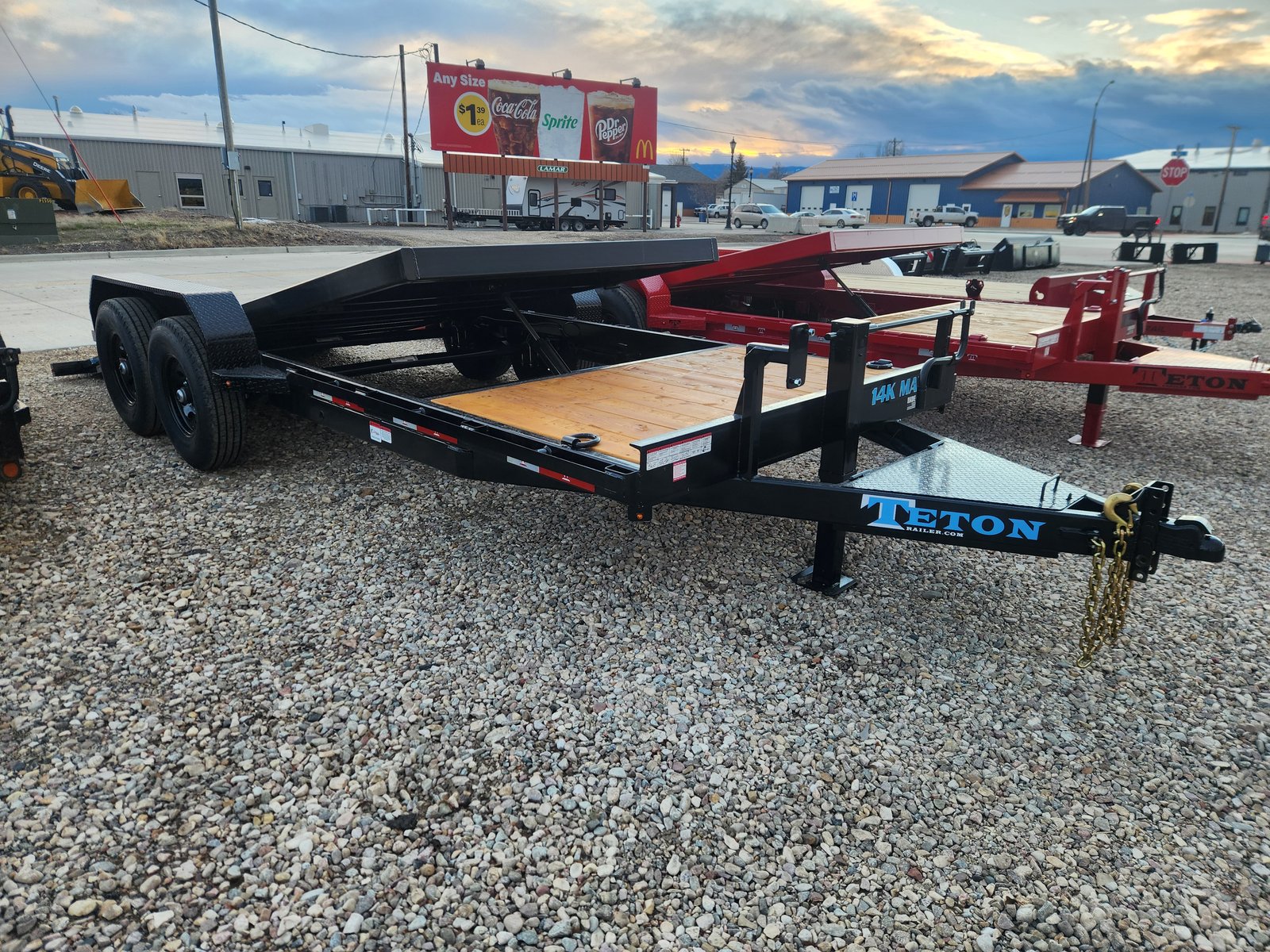 2026 Teton 83"x20' Tilt Equipment Trailer 14K GVW Black - Full size