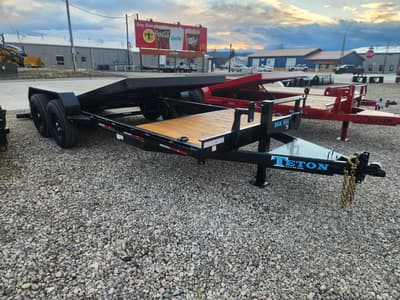 2026 Teton 83"x20' Tilt Equipment Trailer 14K GVW Black - Image 1