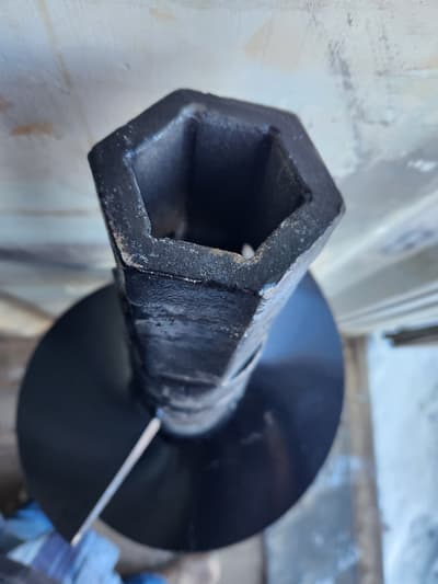 Haugen 10615 12" Fabricated Auger Bit 2" Hex - Image 2